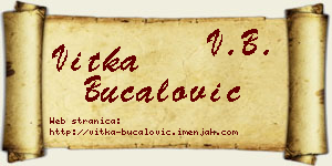 Vitka Bucalović vizit kartica